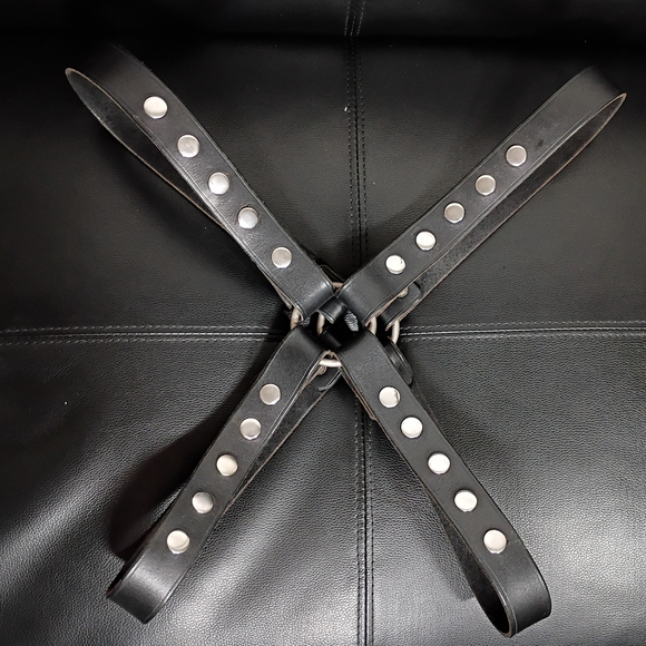 Men's Vintage Leather Masters Black Harness 34-40" Handcrafted - Picture 2 of 5